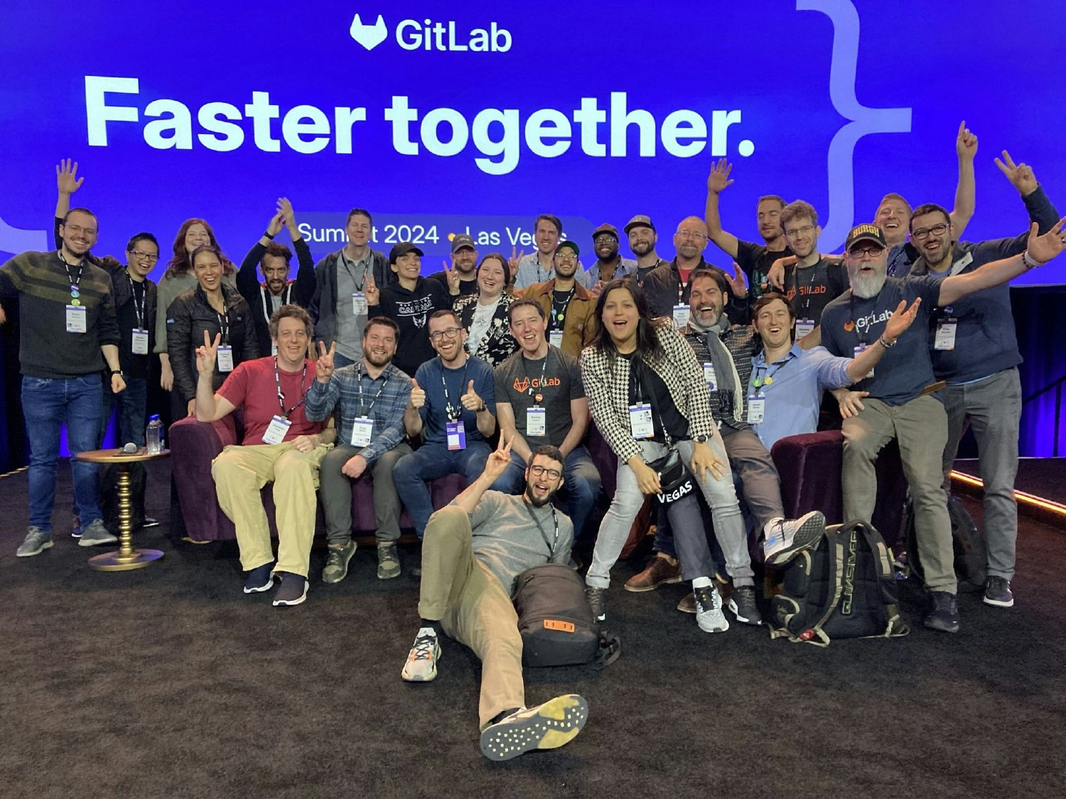 Team members at Summit, GitLab's global offsite in March, 2024