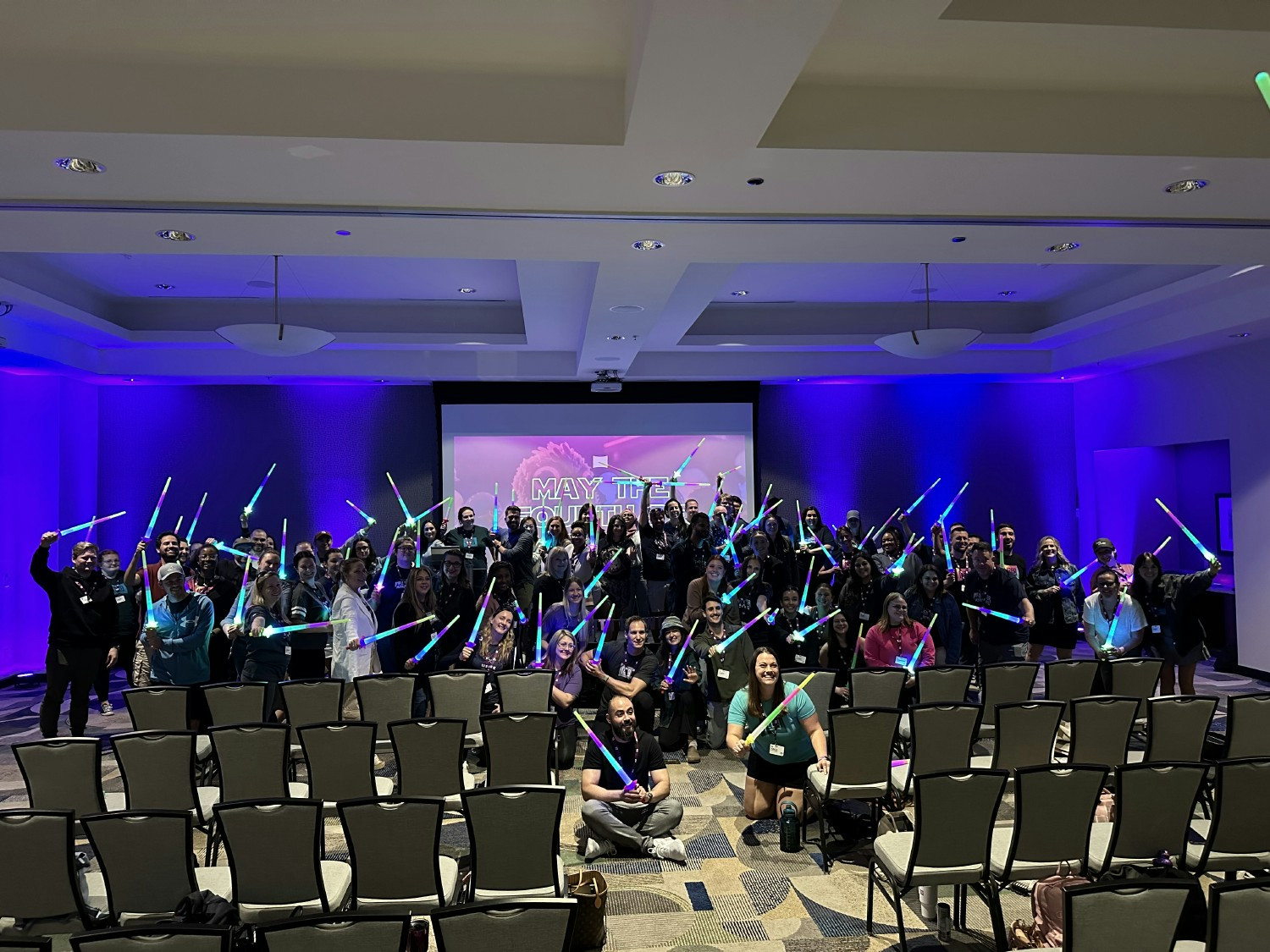 IZEAns using the force to celebrate May the 4th at our company-wide event in May 2023.