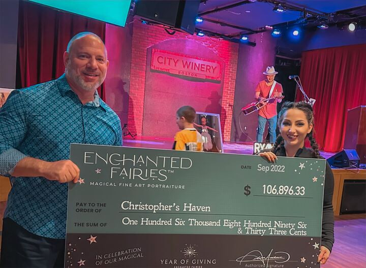 Christopher's Haven donation check.